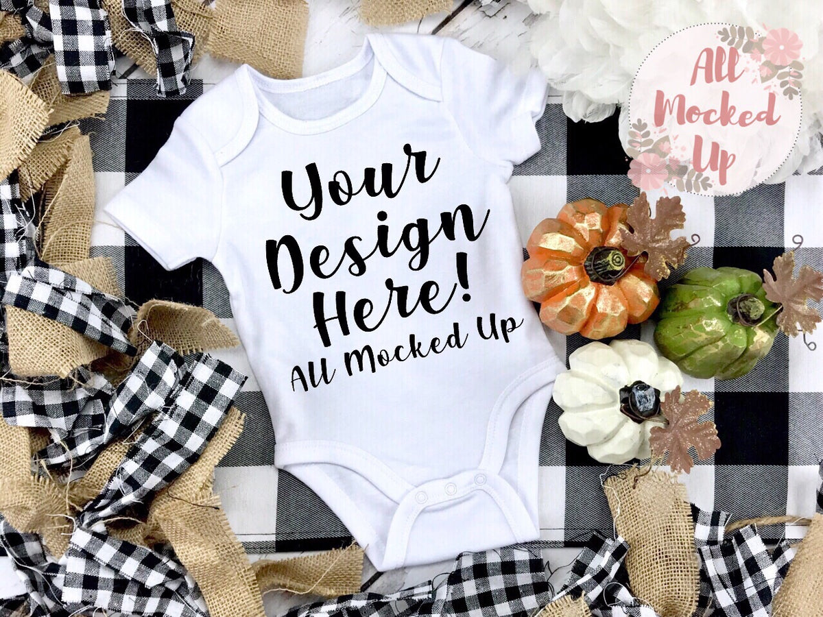 Download ARB Blanks Baby Bodysuit Shirt Sublimation Mock Up MockUp Image - Flat - All Mocked Up