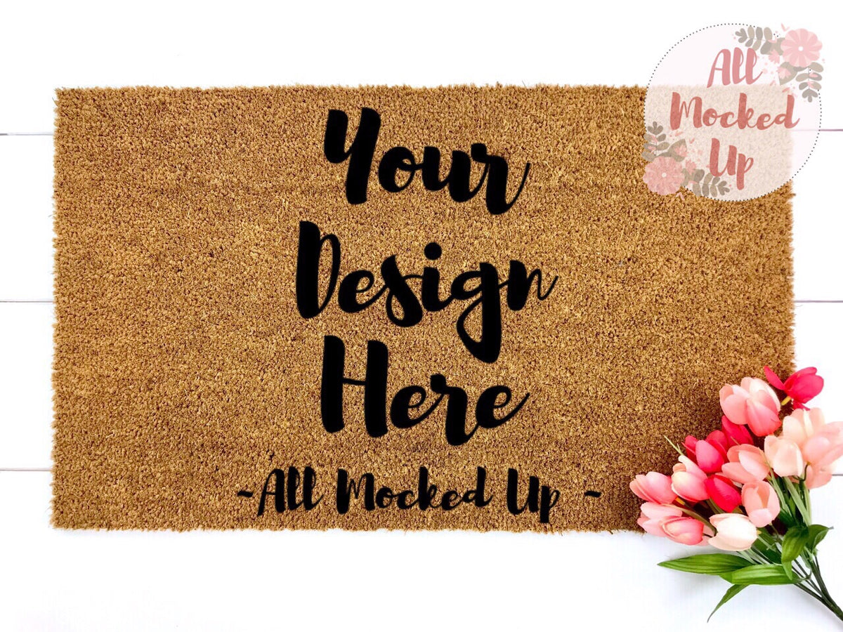 Download 18" x 30" Coir DOORMAT Door Mat Mock Up MockUp Image ...