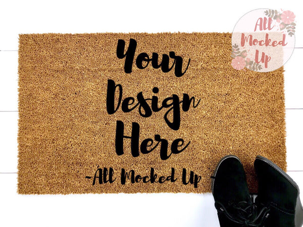 Download 18" x 30" Coir DOORMAT Door Mat Mock Up MockUp Image ...