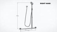 Load image into Gallery viewer, SK29 - 2  Meter Chrome Shower Kit with Offset T-Grab Rail with Handle