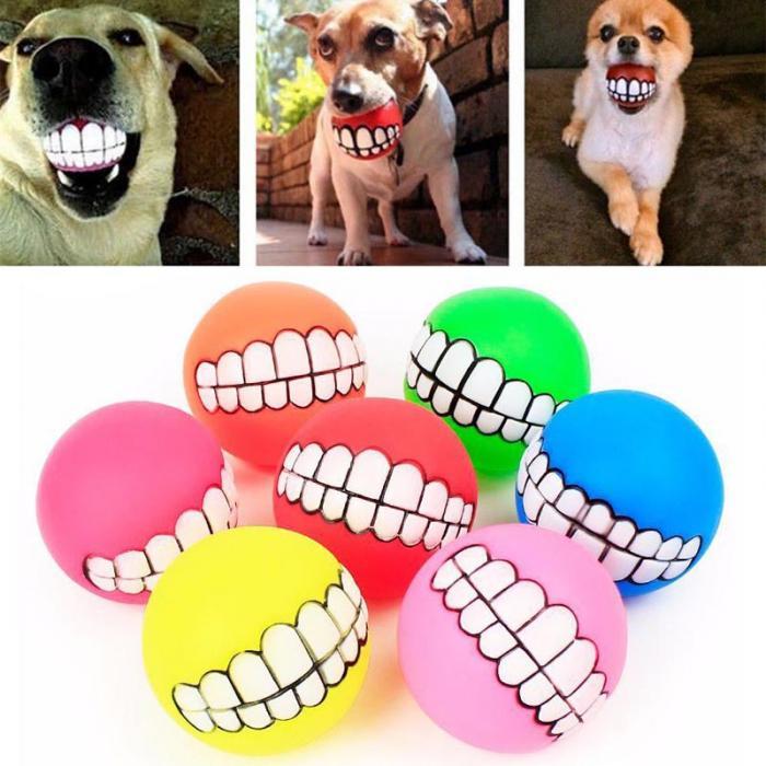 smile dog ball