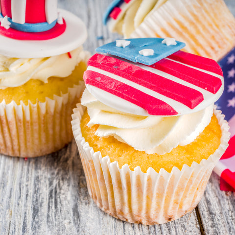 patriotic patterns cupcakes