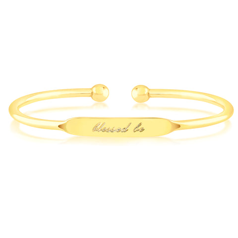 Blessed Be Talisman Cuff - Gold