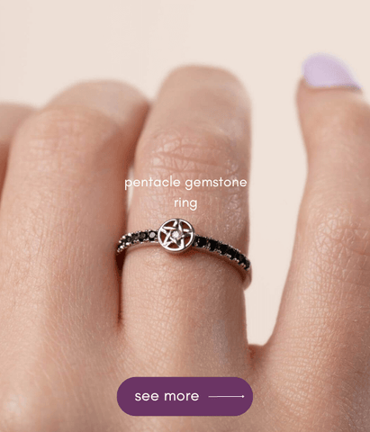 Pentacle Gemstone Ring