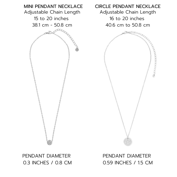 Circle Pendant Necklace vs Mini Pendant Necklace Comparison