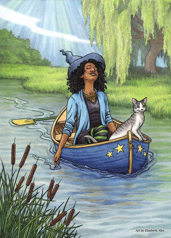 Go with the Flow Card from the Everyday Witch Oracle Deck