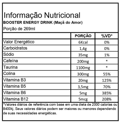 Energético Booster Energy Drink 269Ml Integralmedica