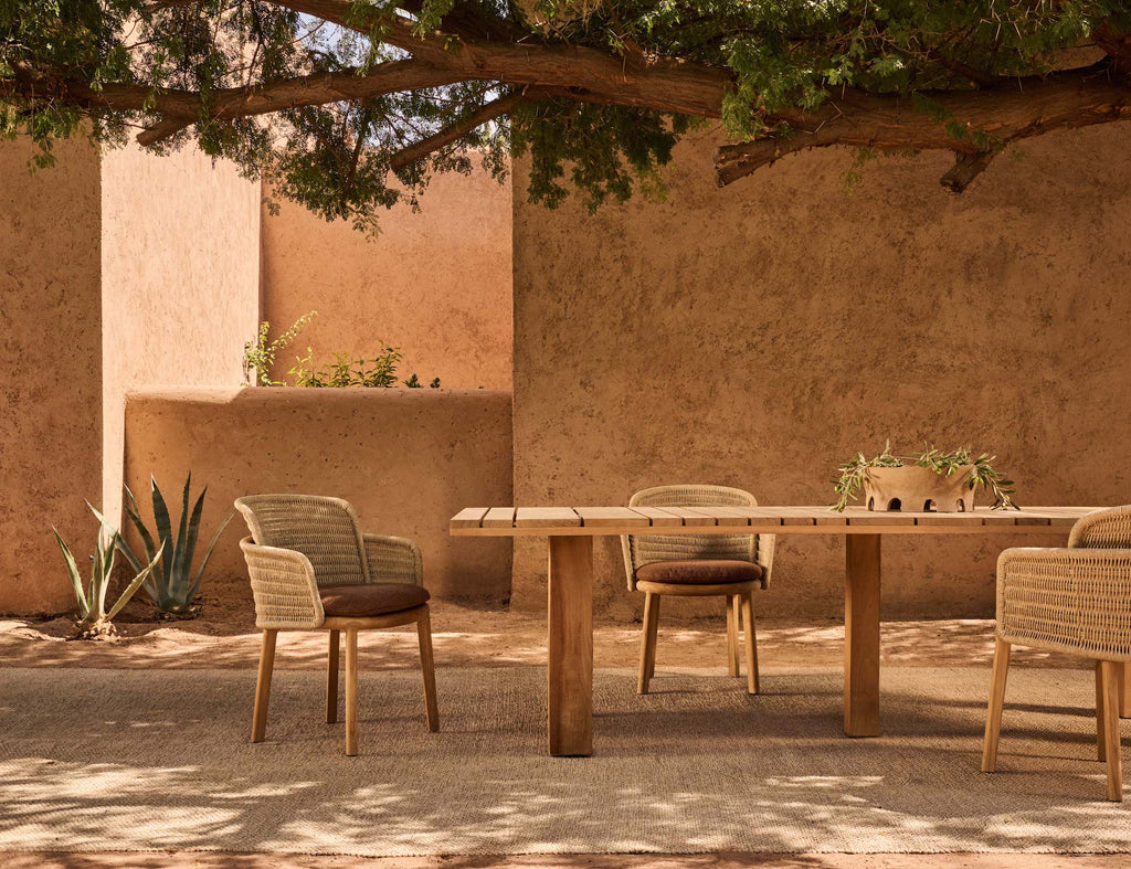 Suro Armchair & Suro Dining Table by Tribu