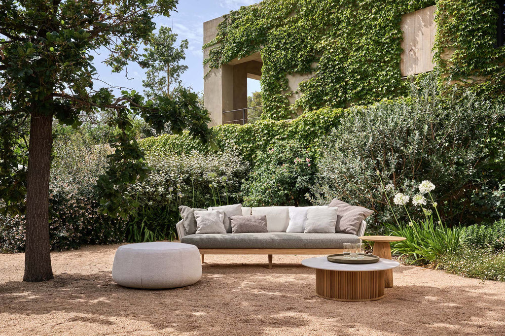 Nomad Pouf, Mood Sofa, Otto Coffee Table & Dunes Side Table by Tribu