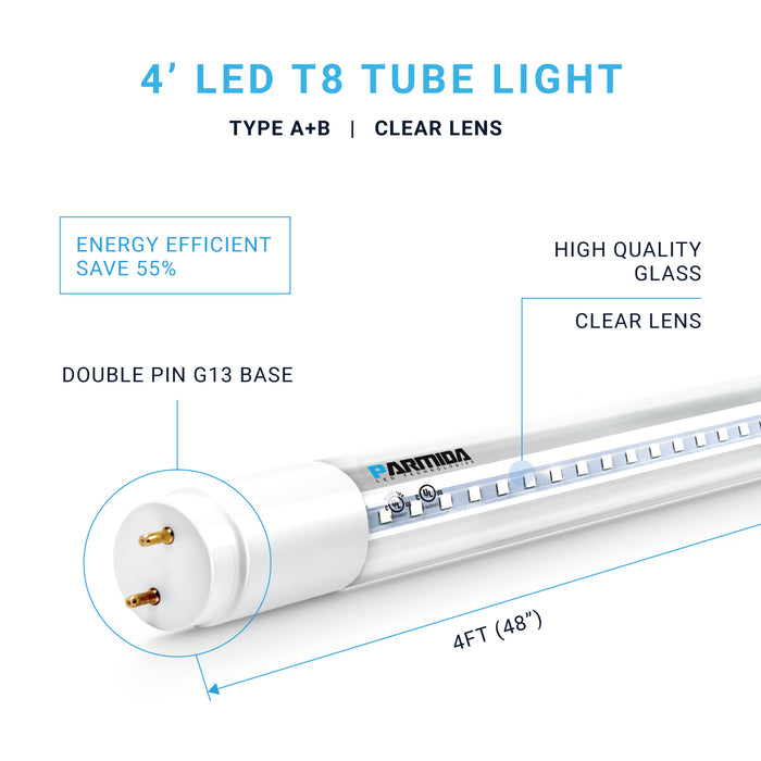 4ft T8 Tube | Plug & Play or Ballast Bypass | Commercial Lighting ...