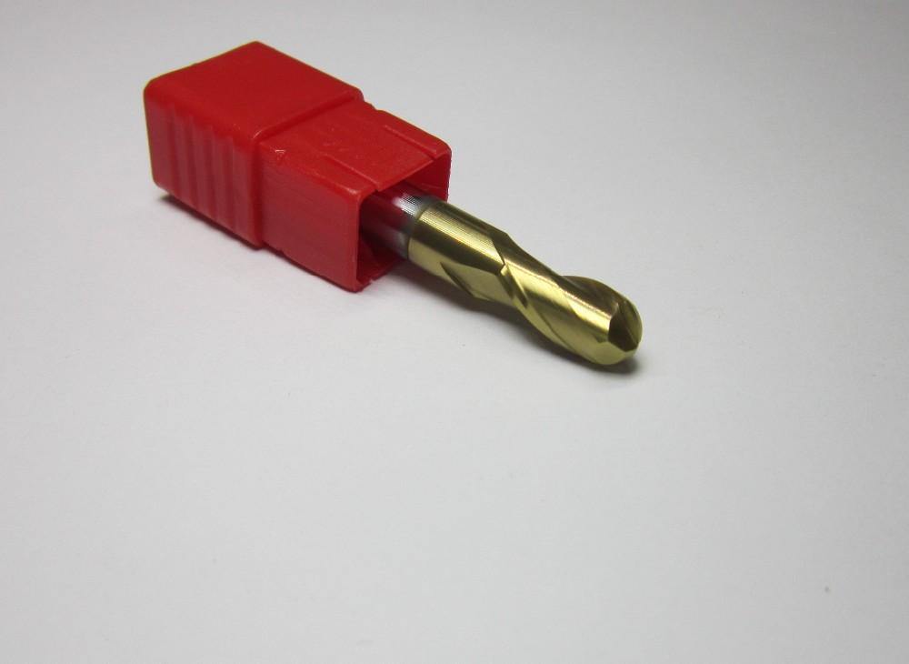 1PCS R4.0 HRC62 2 flutes Tungsten Carbide Ball Nose End Mill set bit