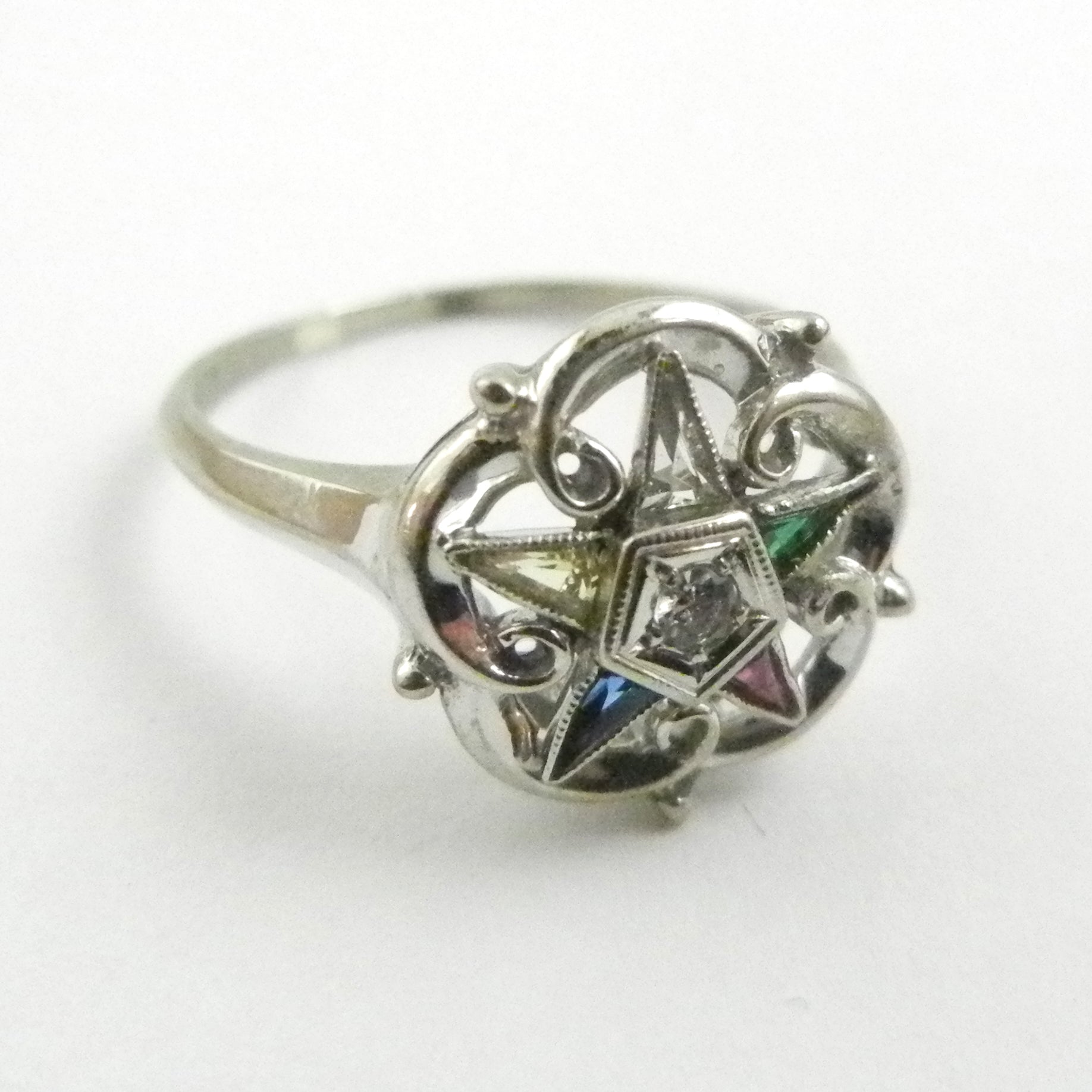 10kt Vintage Eastern Star Ring