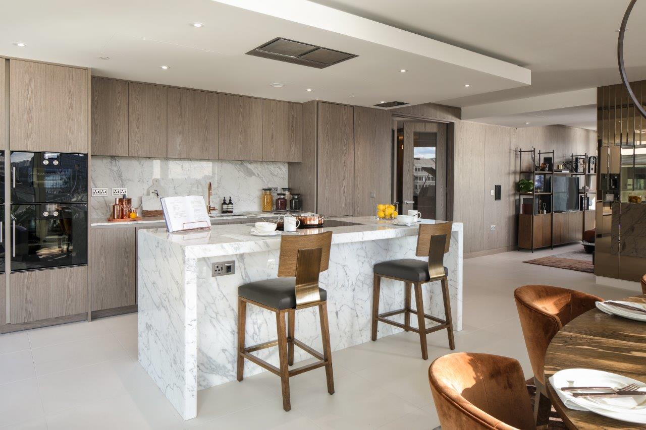 Interior kitchen of Landmark Place apartment