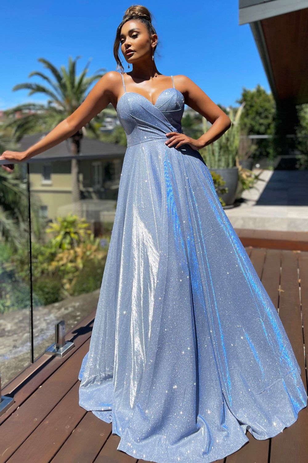 JX5007 Gown by Jadore - Light Blue