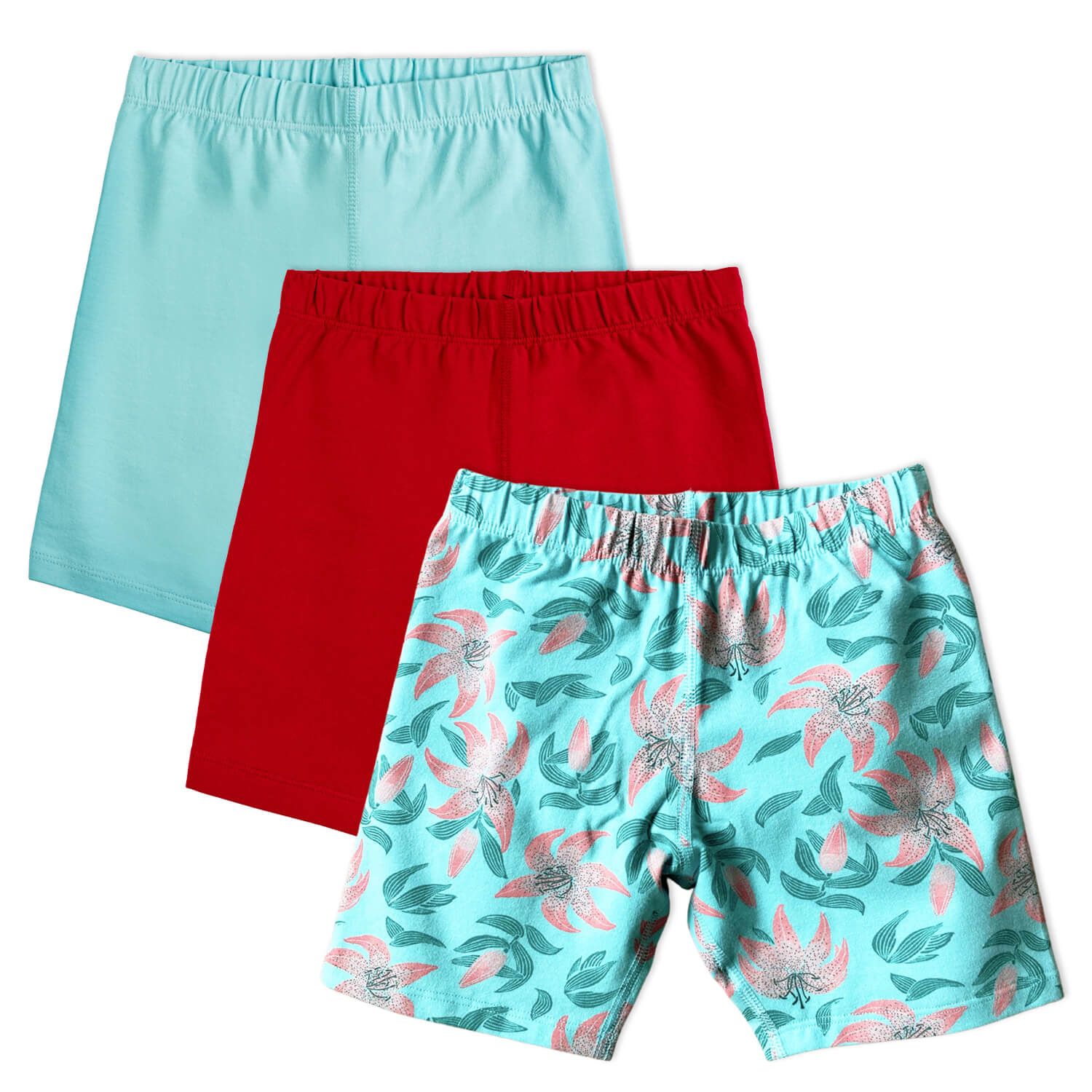 Kids Biker Shorts - Organic Cotton, 3 Pack - Mightly