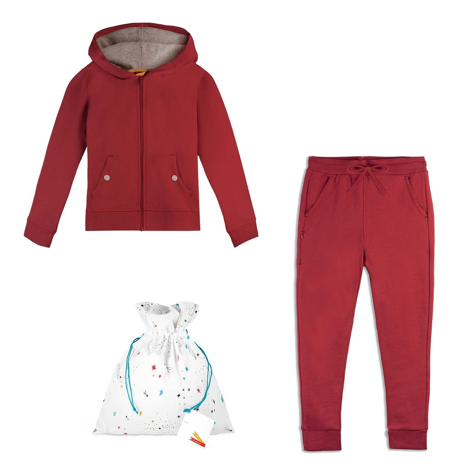 Rebel Girls Organic Cotton 4-Piece Sweat Suit Gift Set - Mightly