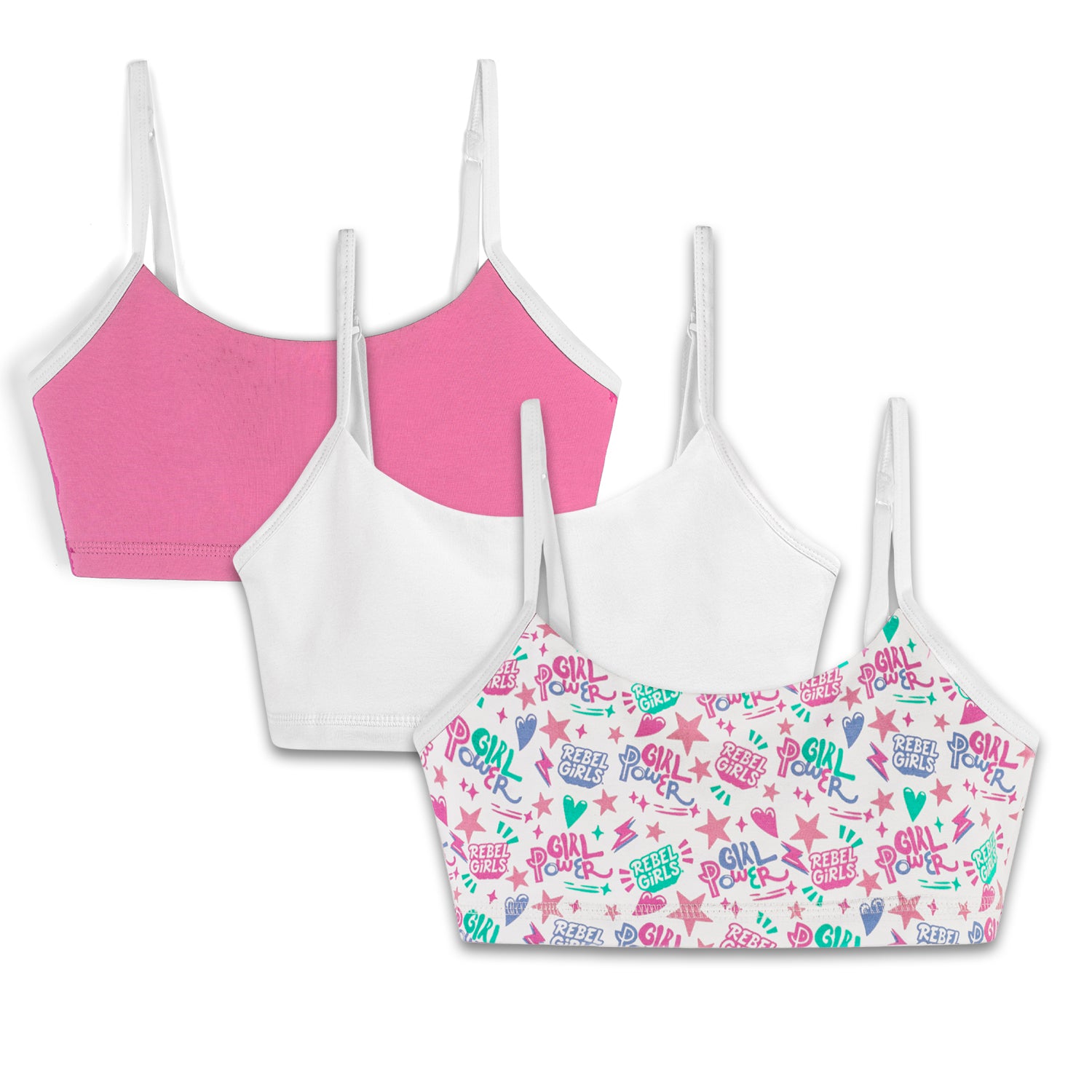 YUMILY Age 8-14 Budding Girls Training Bras Spaghetti Strap Pull-On  Bralette Set 3 Piece : : Clothing, Shoes & Accessories