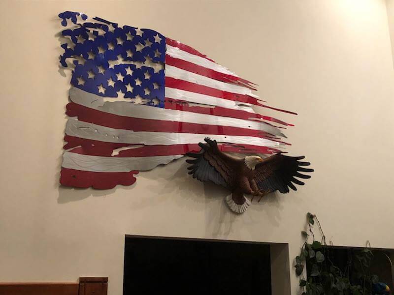 Patriotic Tattered American Flag Vector Cad File Ramsey Customs