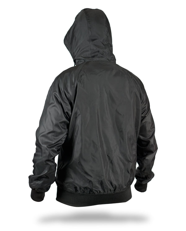 code zero black 80s jacket