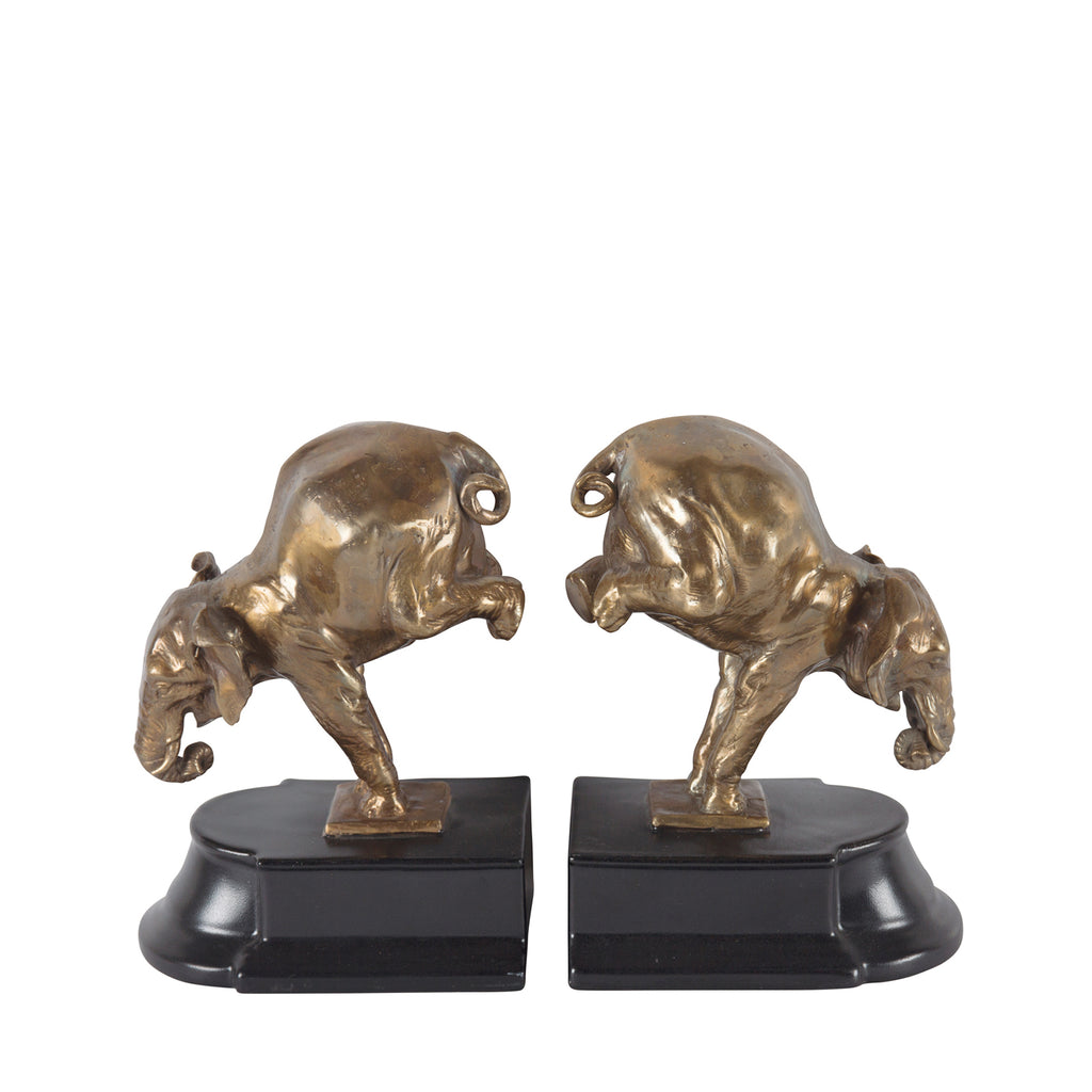 kbw art bronze elephant bookends