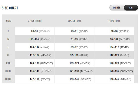 nike women's jersey size chart