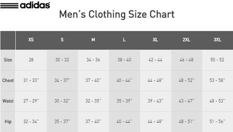 adidas originals jacket size chart