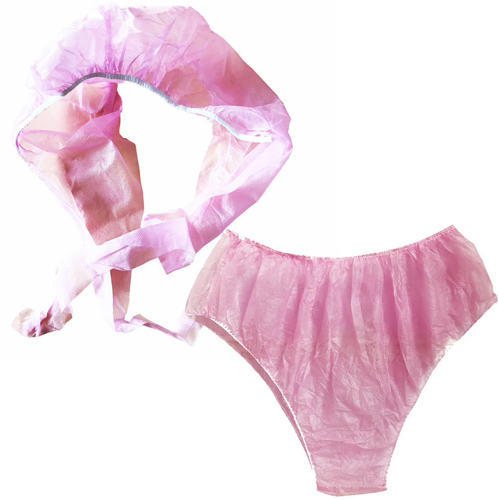 150 Pieces Disposable Bra and Underwear for Spa, Disposable