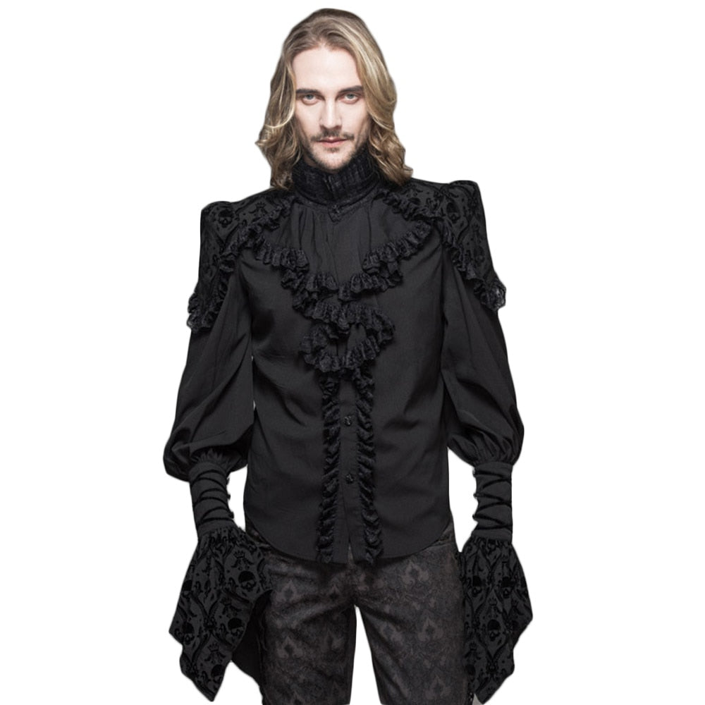 gothic ruffle shirt