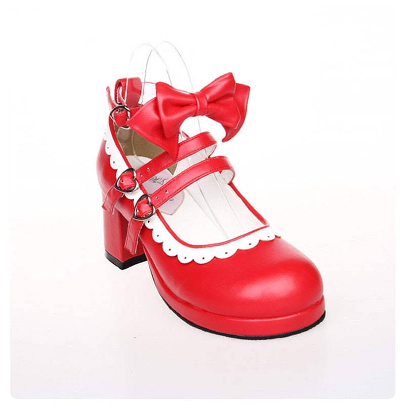 red cute shoes