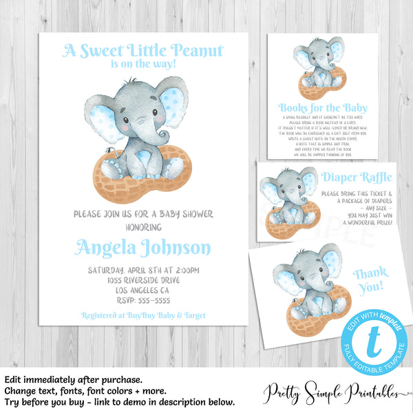 baby shower invitation template for a boy