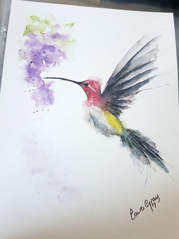 Humming bird painting Summer 2017