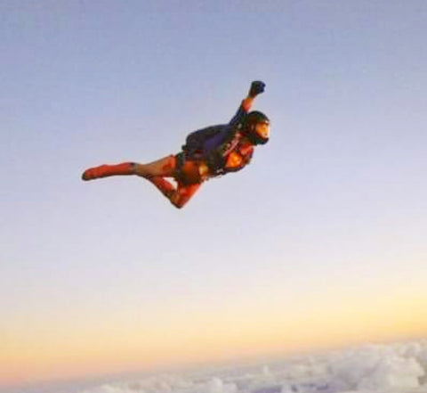 Skydiving supergirl 