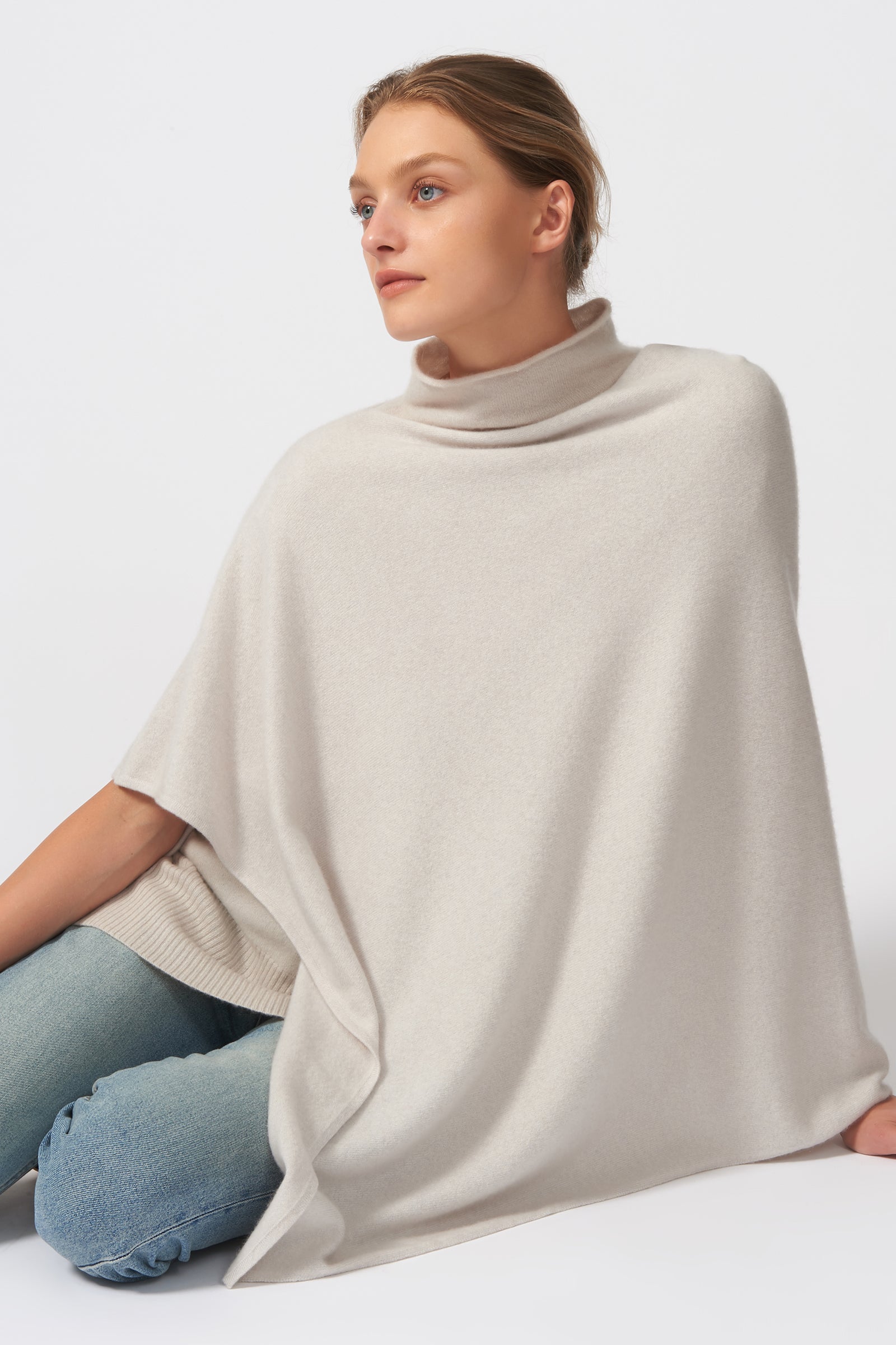 Cashmere Poncho in Made From 100% Cashmere – KAL RIEMAN
