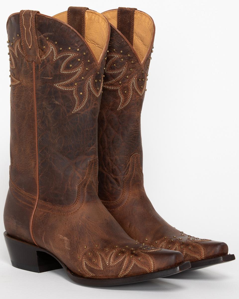 Stud & Embroidered Western Boots – Shyanne