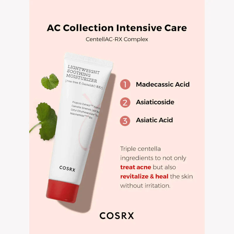 cosrx ac collection lightweight soothing moisturizer feature