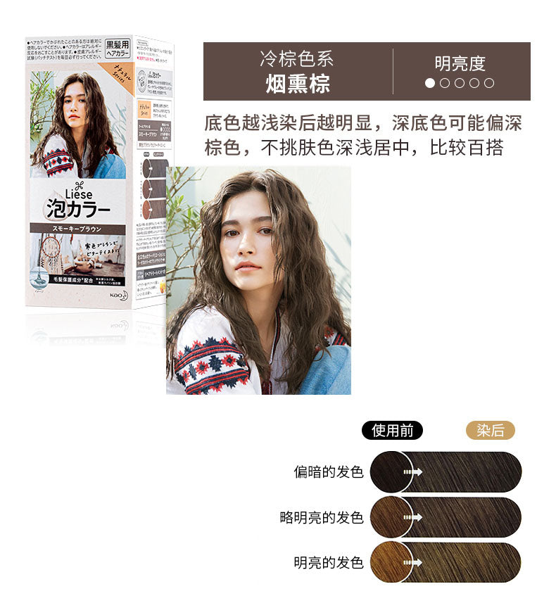 KAO Liese Creamy Bubble Hair Dye Color Natural Series desc