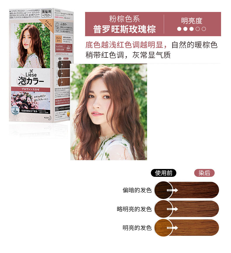 KAO Liese Creamy Bubble Hair Dye Color Natural Series desc