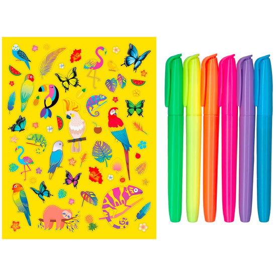 Kaleidoscope Neon Kit Glow in the Dark Colouring Kit - Colouring - Colour +  Activity - Children - Hinkler