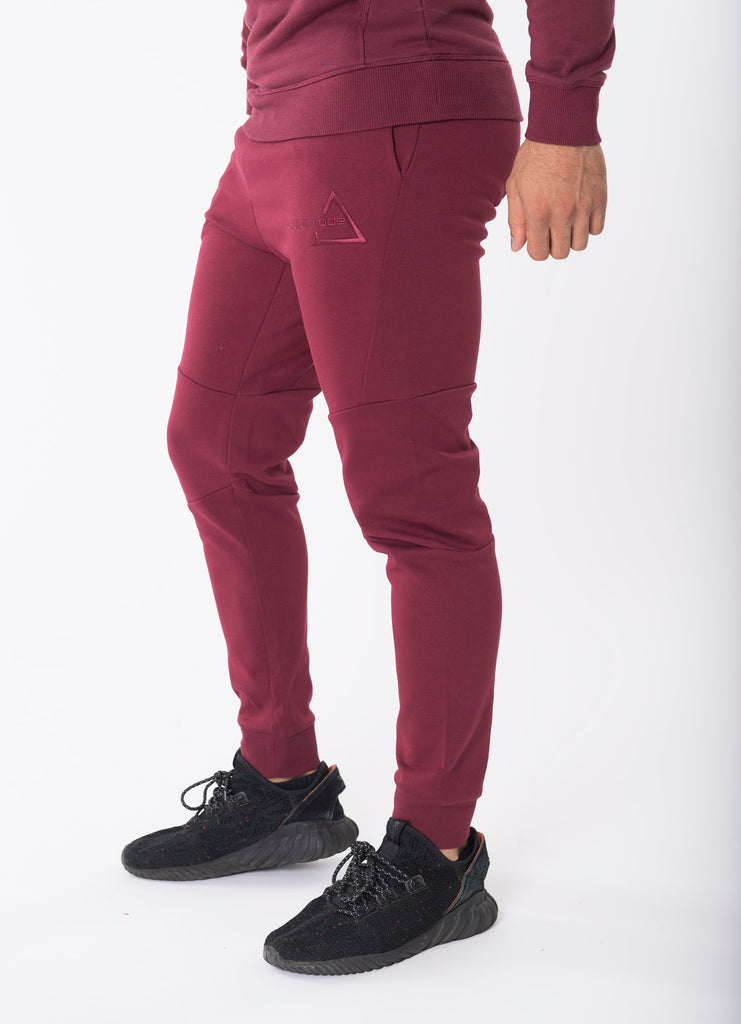 burgundy joggers