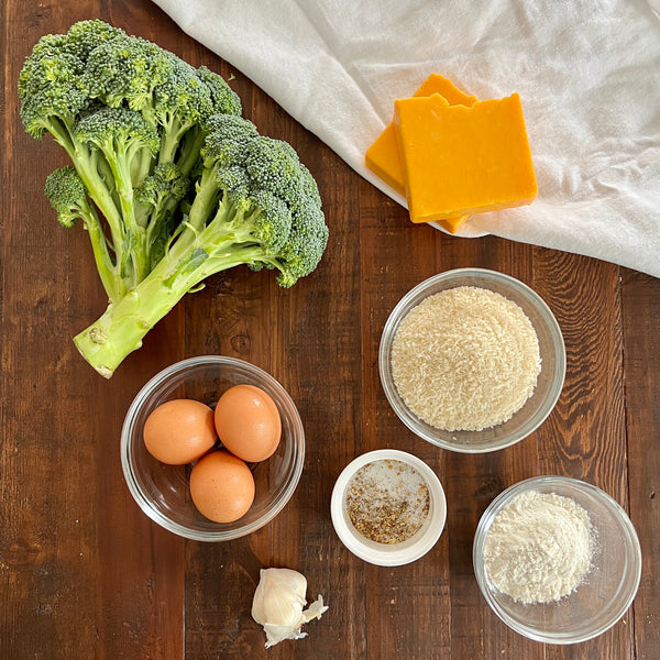 ingredients for broccoli cheddar tots
