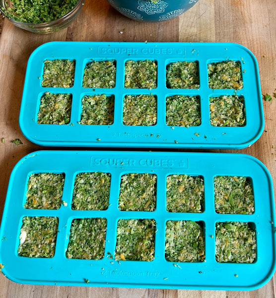 broccoli cheddar tots in 2T Souper Cubes