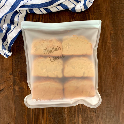 six challah in a gallon-size bag