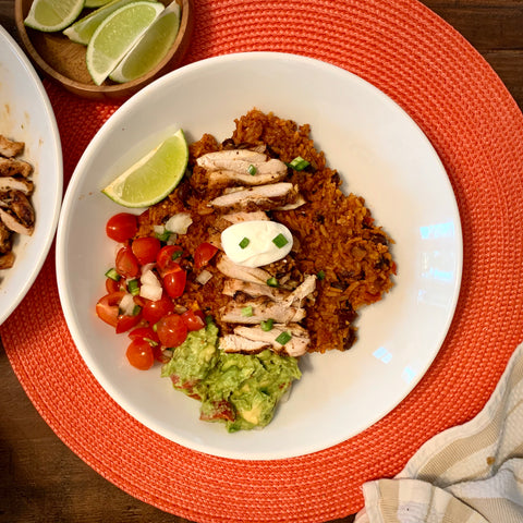 Mexican Brown Rice Bowl with Chicken