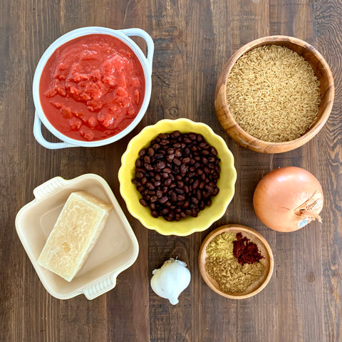 Mexican Brown Rice and Beans Ingredients