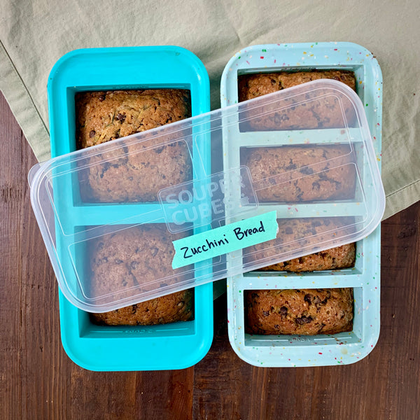 zucchini bread in 1 and 2 cup Souper Cubes