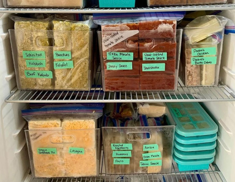An organized freezer