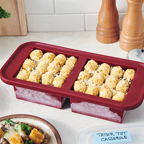 TATER TOTS IN SOUPER CUBES 2-CUP TRAY
