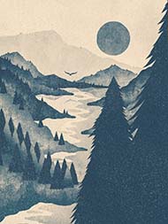 Forested Mountains Print