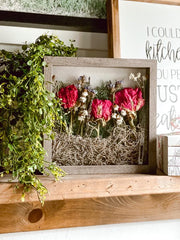 Baycreek & Co April Guest Vendor E&S Creations pressed flowers frame