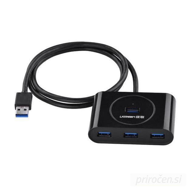 Ugreen USB 3.0 4 Ports Hub črn 1m-PRIROCEN.SI